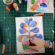 Detail of McColl Center alumna artist Sharon Dowell’s Cacti Collage Mini Art Lab.